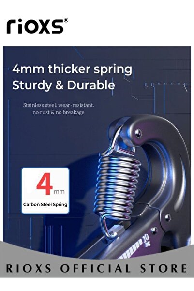 RIOXS 2 Pcs Hand Grip Strengthener Adjustable Resistance Forearm Exerciser with Counter Strength Trainer f