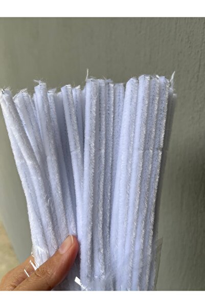 Hifa hediyelik Beyaz Şönil Tüylü Tel 50’li