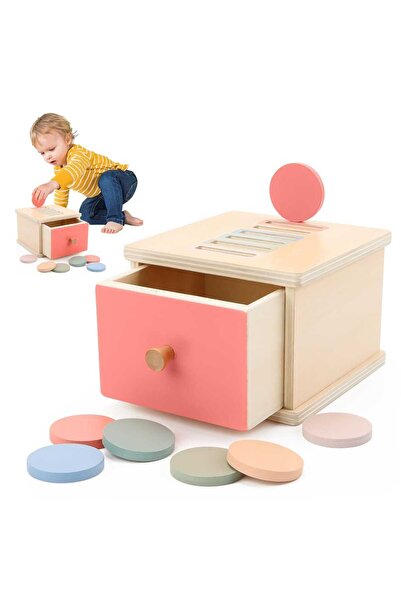 WOOD ZHILIN Jucărie pentru copii de 1-3 ani, jucării senzoriale cu sortare pr...