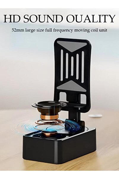 DOMEET Cell Phone Stand Three-In-One Bluetooth Speaker & Phone Stand & Power Bank Rotatable 5000mAh