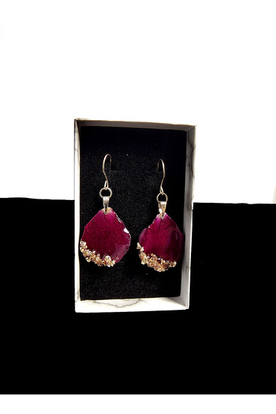 Selin Mode Petale naturale de trandafir cu cristale decorative