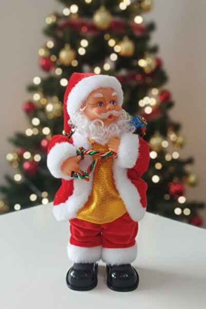 Sole Christmas Ornament Dancing Singing Santa Claus Figurine 25cm - with Accessories