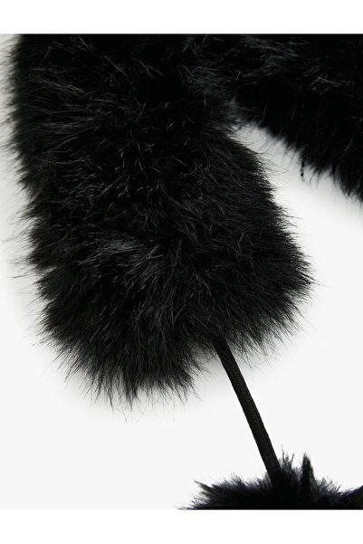 Koton Κοντό κασκόλ με λεπτομέρεια από ψεύτικη γούνα