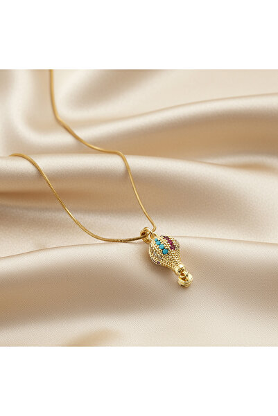 Hediyesepeti Colorful Stone Magic Balloon Women's Necklace