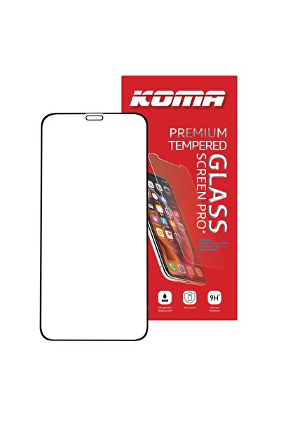 KOMA Capac complet din sticlă călită pentru iPhone 12 Mini, rotunjime 3D, dur...