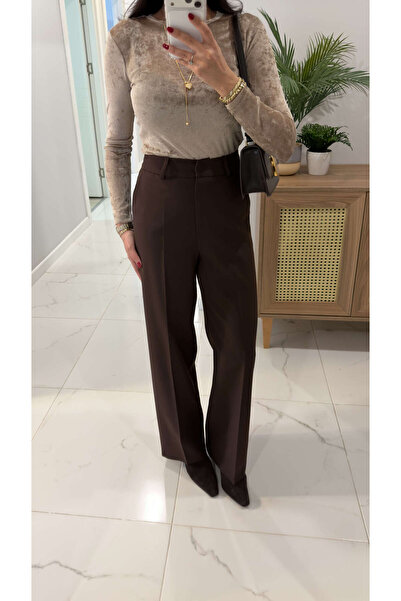 BİRCANÇİL Nesila Coffee Palazzo Pants
