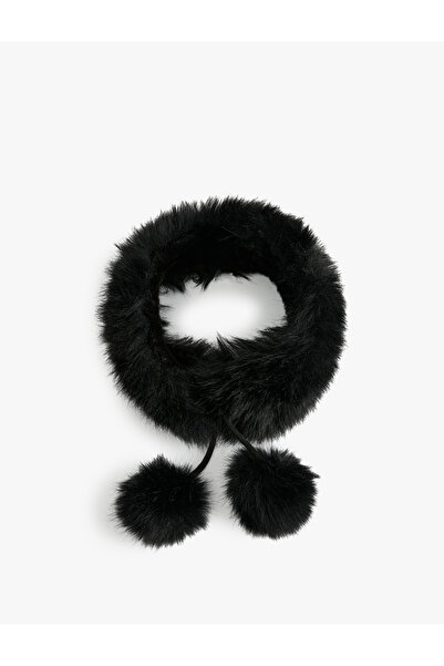 Koton Κοντό κασκόλ με λεπτομέρεια από ψεύτικη γούνα