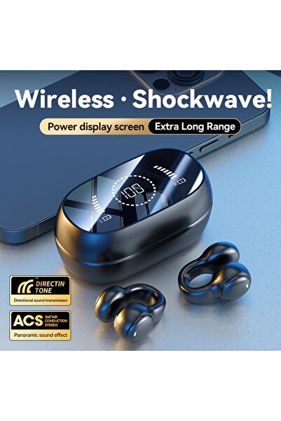 Generico Open-Ear Wireless Headphones Bluetooth Clip On Mini Earbuds Charging Case Ear Buds Sports Bone Condu