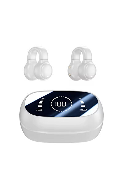 Generico Open-Ear Wireless Headphones Bluetooth Clip On Mini Earbuds Charging Case Ear Buds Sports Bone Condu