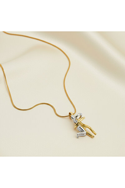 Hediyesepeti Hugging Couples Design Necklace