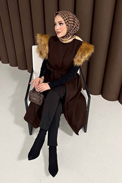 Melike Tatar Fur Cashmere Vest 32-3709