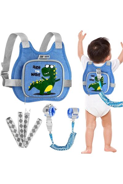 Generic حزام أمان للأطفال الصغار 3 في 1 مع حلقة معصم لمنع الضياع، مقود للأطفا...