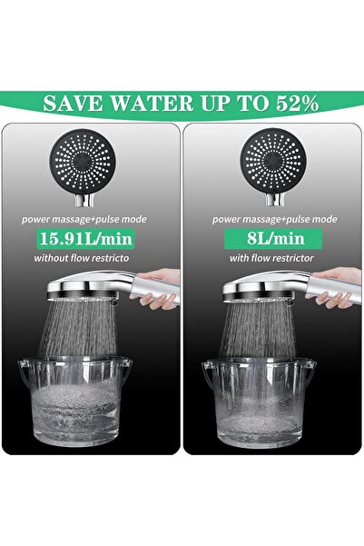 Generic YYOOUU Upgraded 5-Mode High-Pressure Handheld Filtered Shower Head with PP Cotton Filter