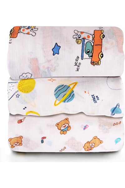 Homarket بطانية أطفال حديثي الولادة للجنسين، فائقة النعومة من القطن الممشط بن...