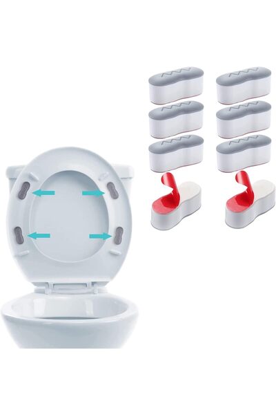 Generic مجموعة من 8 قطع من واقيات مقاعد المرحاض - وسادات عازلة ذاتية اللصق تُ...