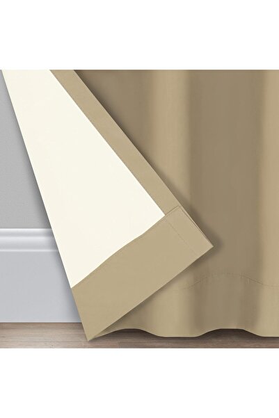 Eclipse Microfiber Blackout Thermal Grommet Curtain, 42 x 84 in, Beige