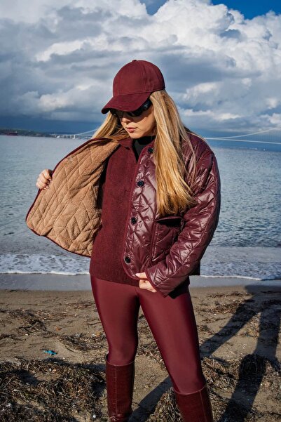 Serpirella Butik Quilted Coat with Fur Inside