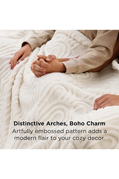 BEDSURE White Throw Blanket for Couch, Super Soft Fleece, 50 x 60 Inches
