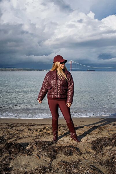 Serpirella Butik Quilted Coat with Fur Inside