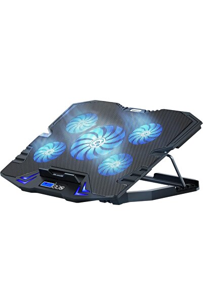 genernic TopMate C5 Laptop Cooling Pad - 5 Fans, Adjustable Height, Blue LED, LCD Controller (10-15.6in)