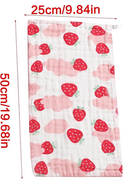 Generic Tazawweq Baby Muslin Burp Cloth, 6-Layer Cotton, Soft & Absorbent, 25×50 cm