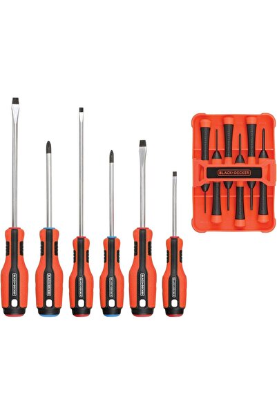 genernic Black & Decker Magnetic Screwdriver Set, Phillips, Flat Head, Precision, 12-Piece (BDHT65002)