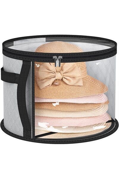 AZONEE Hat Storage Bag - Oversized Clear Organizer with Handles, Holds up to ...