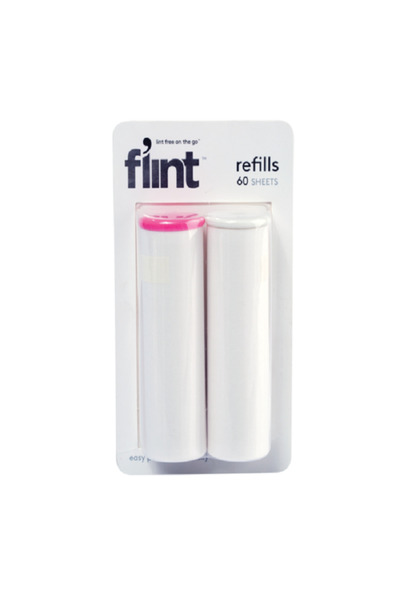 FLINT 2-Piece Lint Roller Refills White and Pink 3.5 x 3-9/16inch