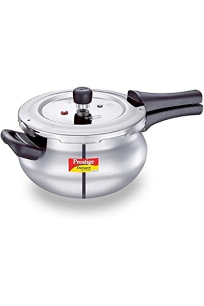 Prestige Svach Deluxe Alpha 4 L Pressure Cooker with Handle - Stainless Steel, Multi-color