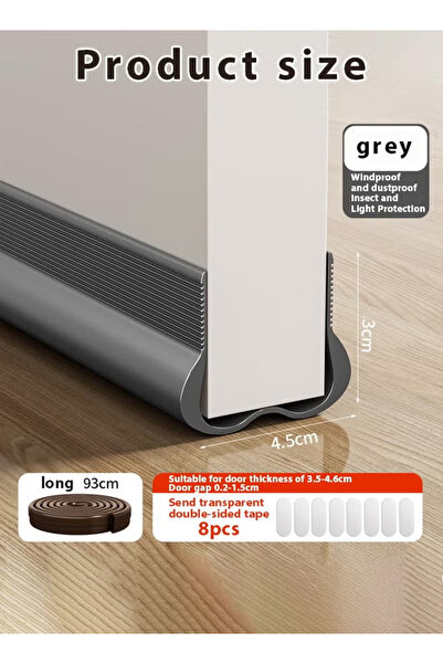 Generic Door gap windproof strip, door seal strip, noise-reducing seal strip, 93 cm door bottom rubber