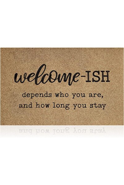 Generic Welcome Doormat for Front Door & Outdoor Entrance, Non-Slip Vinyl with Heavy-Duty Rubber Backing, Wa