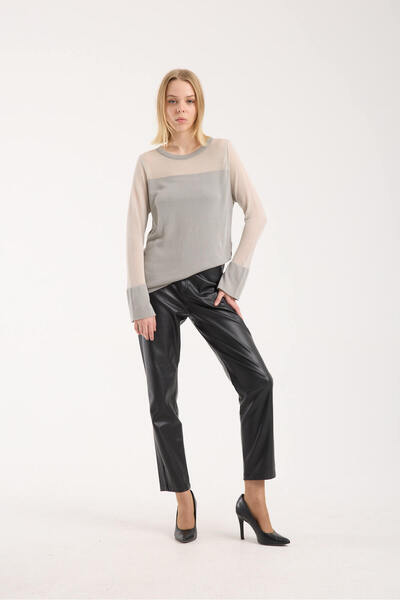 sumoda Women's Knitwear Sweater Thin See-Through Detailed Soft Texture