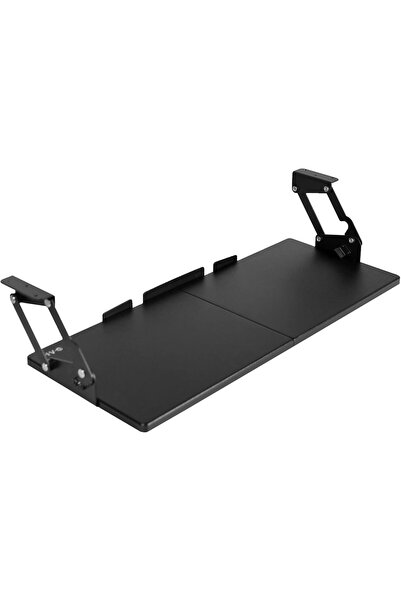 vivo صينية كبيرة أسفل المكتب لوضع لوحة المفاتيح والفأرة مقاس 27 × 11 بوصة مع إمكانية تعديل الارتفاع، 12 مجموعة