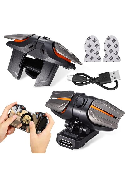 EXCEFORE Game Trigger - 2024 Upgrade PUBG Mobile Aim & Fire Triggers with 2 Gaming Finger Sleeves