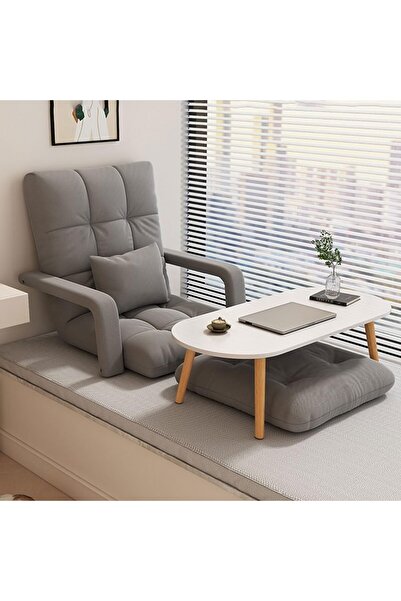 Topone1Topone1 سرير أريكة كسول قابل للطي مع وسادة ومساند للذراعين، كرسي بذراع...