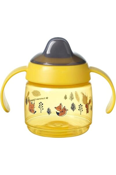 tommee tippee كوب شرب سوبر ستار سيبي للفطام، 190 مل، أصفر، بلاستيك