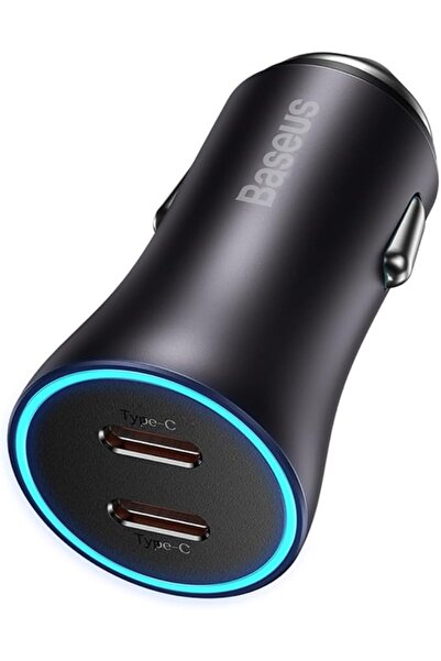 Baseus Golden Contactor Pro Dual Fast Charger Car Charger C+C 40W Dark Gray