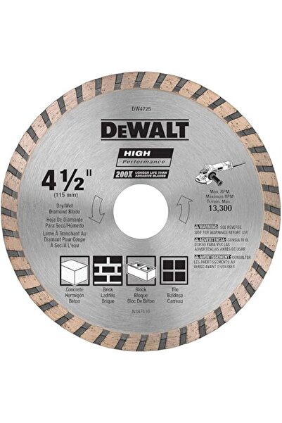 Dewalt Diamond Blade for Masonry, Dry Cutting, Continuous Rim, 7/8-Inch Arbor...