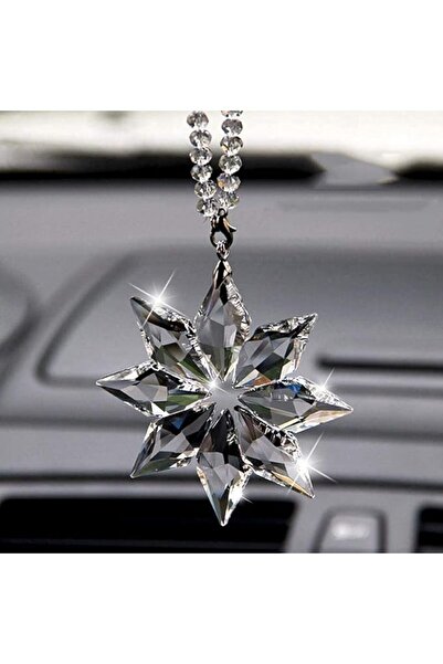 AZONEE زينة مرآة الرؤية الخلفية الماسية لديكور السيارة، باللون الأحمر