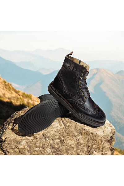 VİVA SHOES 100% Genuine Leather Eva Sole Men's Half Boots