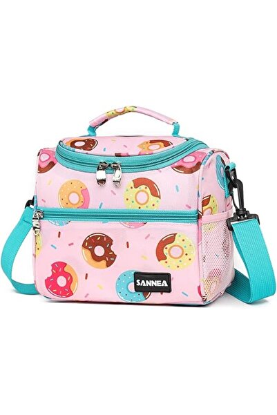AZONEE حقيبة غداء معزولة للنساء/الرجال، صندوق غداء كبير، تصميم دونات