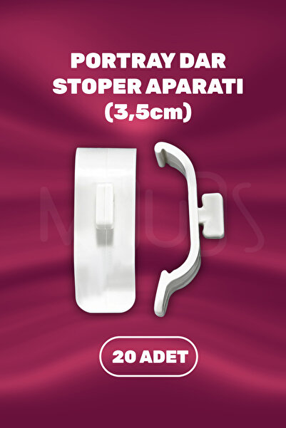 Moud's Stor ve Zebra Perde Kornişe Takma Aparatı Takmatik Dar Kasa 3,5cm 20 Adet