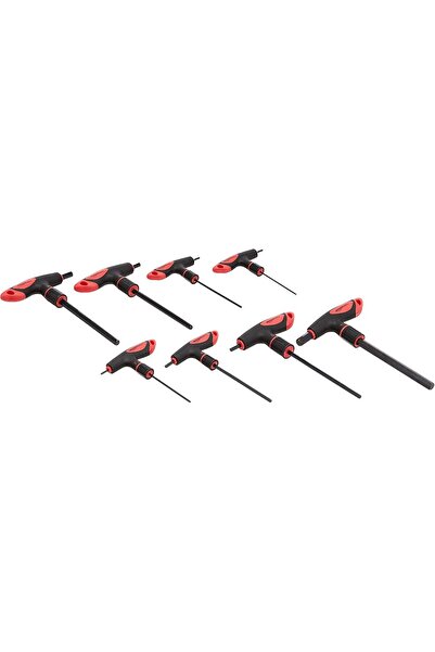 Amazon basics مجموعة مفاتيح سداسية بمقبض على شكل حرف T، مكونة من 8 قطع - 2-10 مم