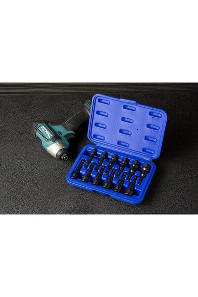 NEİKO 10250A Magnetic Hex Impact Nut Driver Set, 12-Piece, Cr-V Steel, 1/4" H...