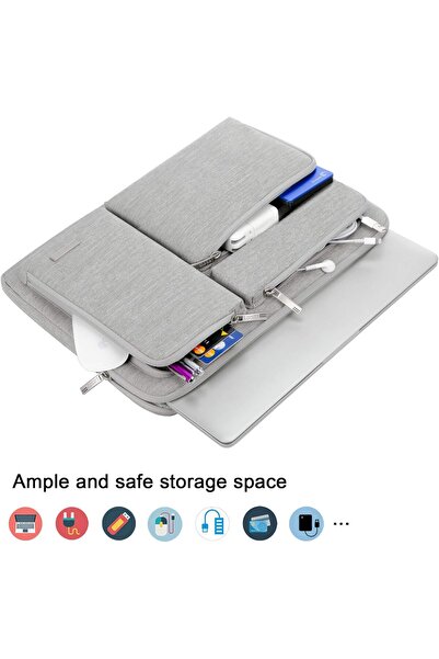 Lacdo 360° Protective 14-inch Laptop Sleeve Case (Gray)