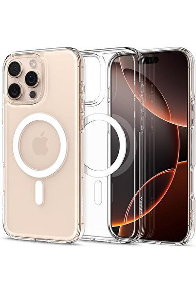 Spigen غطاء حماية Ultra Hybrid MagFit مصمم لجهاز iPhone 16 Pro [متوافق مع Mag...