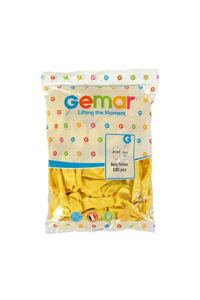 hak-iş oyuncak 33 cm Yellow Balloon – Party and Decoration Set of 100