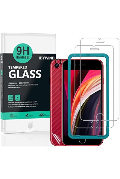 Ibywind Screen Protector for iPhone SE 2022/2020/7/8 (4.7 in) with Metal Came...