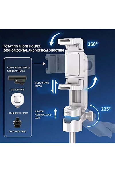 NALACAL Pocket Flex Small Tripod & Selfie Stick — 360° Flexible Head with Bluetooth Remote