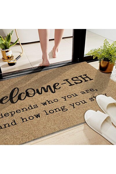 Generic Welcome Doormat for Front Door & Outdoor Entrance, Non-Slip Vinyl with Heavy-Duty Rubber Backing, Wa